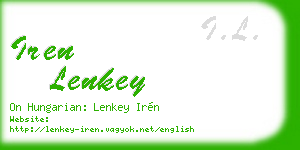 iren lenkey business card