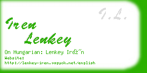 iren lenkey business card